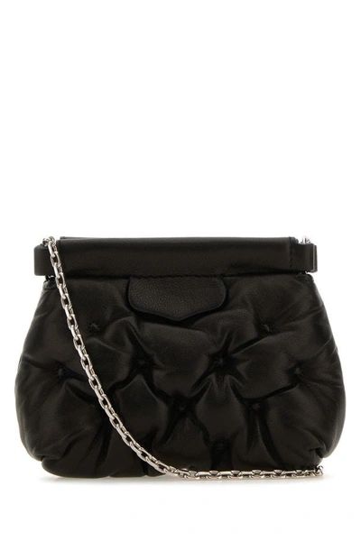 Shop Maison Margiela Woman Black Nappa Leather Baby Glam Slam Classique Crossbody Bag