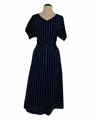 Shop Lyssé Stripe Jumpsuit In Blue