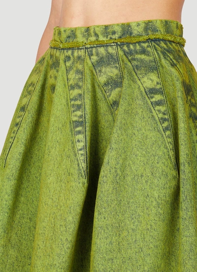 Shop Marni Women Spikes Midi Skirt In Green
