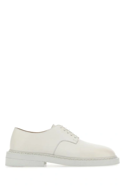 Shop Marsèll Marsell Woman Chalk Leather Nasello Lace-up Shoes In White
