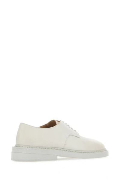 Shop Marsèll Marsell Woman Chalk Leather Nasello Lace-up Shoes In White
