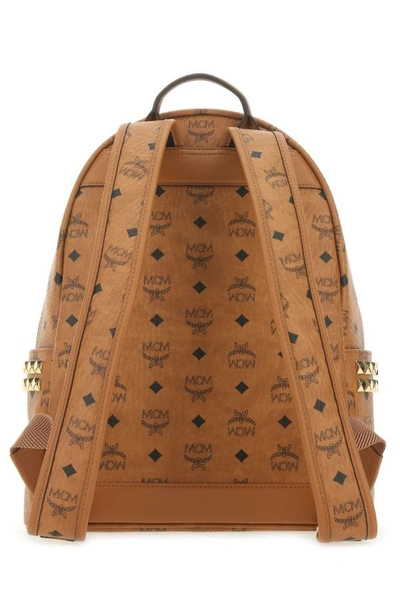 Shop Mcm Unisex Printed Canvas 37 Stark Backpack In Multicolor