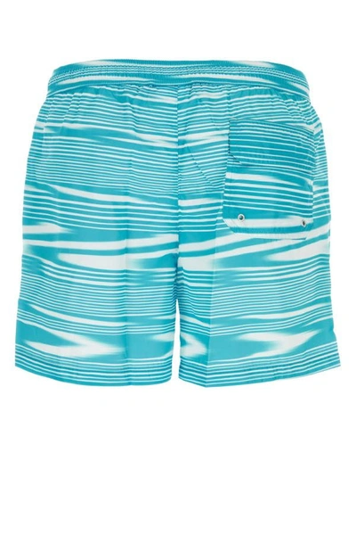 Shop Missoni Man Printed Polyester Blend Swimming Shorts In Multicolor