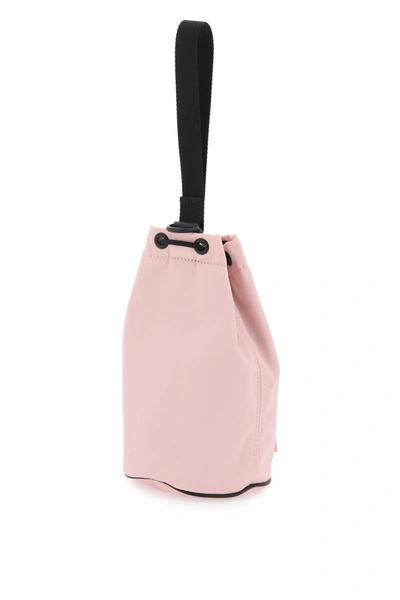 Shop Moncler Mini Bucket Bag Women In Pink