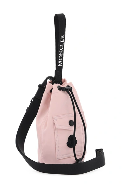 Shop Moncler Mini Bucket Bag Women In Pink