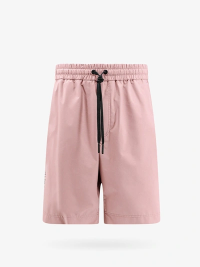 Shop Moncler Grenoble Man Bermuda Shorts Man Pink Bermuda Shorts