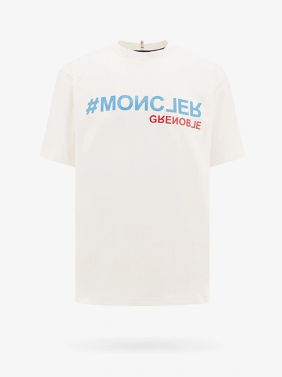 Shop Moncler Grenoble Man Day-namic Man White T-shirts