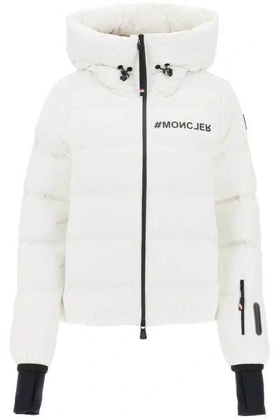 Shop Moncler Grenoble Suisses Short Down Jacket Women In White
