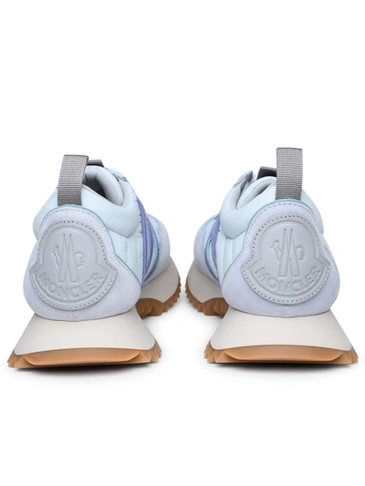 Shop Moncler Woman  'pacey' Sneakers In Light Blue Polyamide