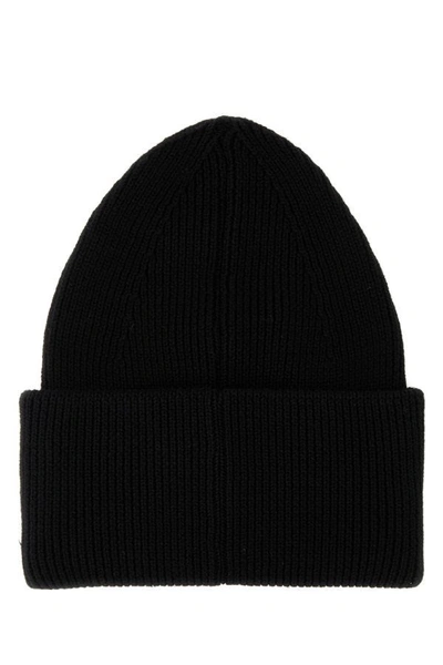 Shop Off-white Off White Man Black Cotton Blend Beanie Hat