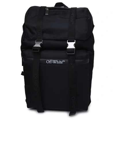 Shop Off-white Man  Black Fabric Backpack