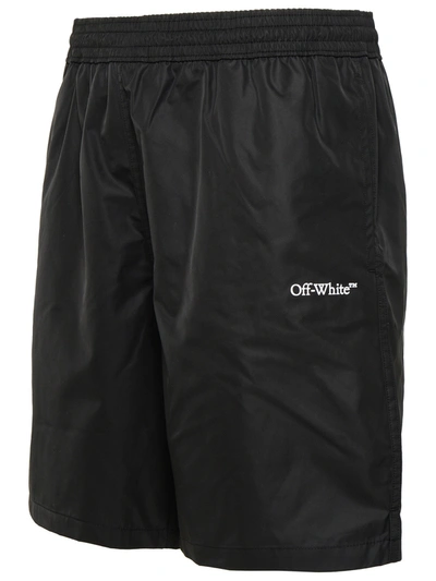 Shop Off-white Black Nylon Swimsuit Man