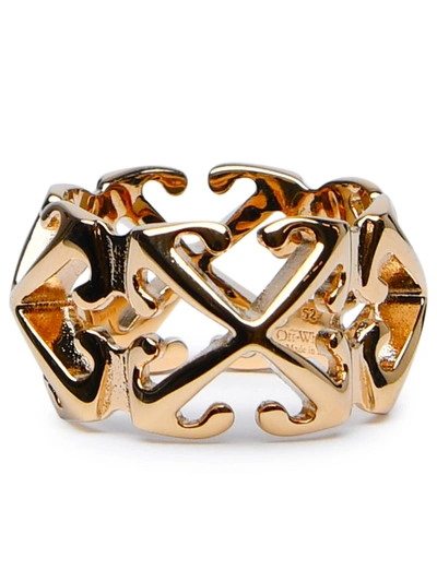 Shop Off-white Woman  'multi Arrow' Gold Brass Ring