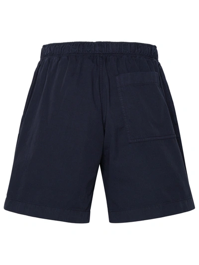 Shop Palm Angels Navy Cotton Bermuda Shorts Man In Blue