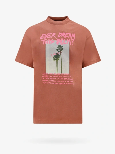 Shop Palm Angels Man T-shirt Man Brown T-shirts