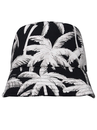 Shop Palm Angels Man  Two-tone Cotton Hat In Black