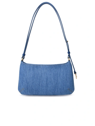 Shop Palm Angels Woman  'giorgina' Cotton Denim Bag In Blue