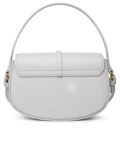 Shop Palm Angels Woman  'lockbag' Cream Leather Bag In White