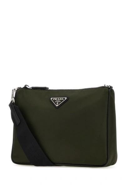 Shop Prada Man Army Green Re-nylon Crossbody Bag