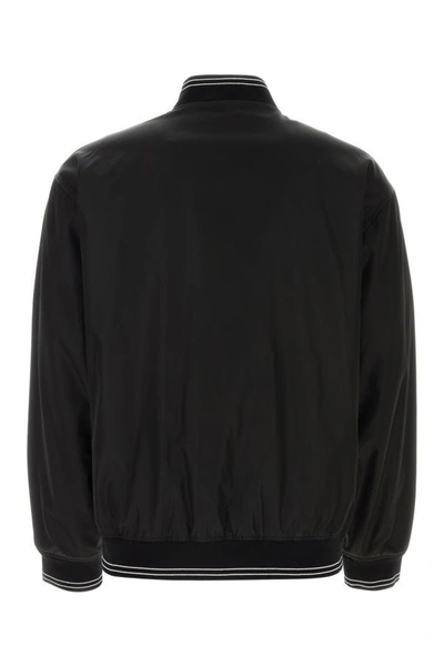 Shop Prada Man Black Re-nylon Reversible Bomber Jacket