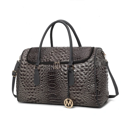 Mkf Collection By Mia K Rina Crocodile Embossed Vegan Leather Women's Duffle Bag By Mia K In Pink