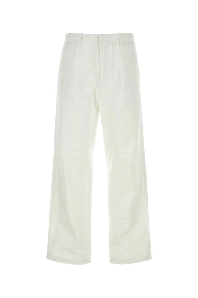 Shop Prada Man White Denim Jeans