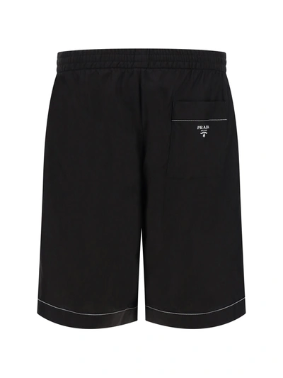 Shop Prada Men Shorts In Black