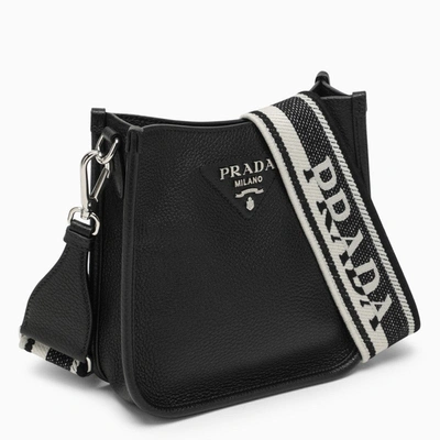 Shop Prada Mini Black Leather Shoulder Bag Women