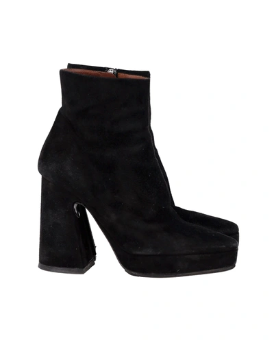 Shop Proenza Schouler Block Heel Platform Boots In Black Suede