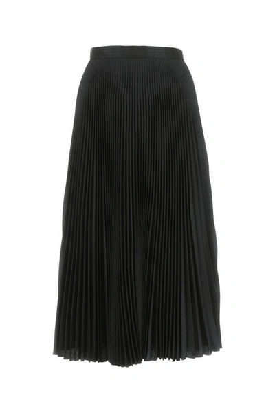 Shop Prada Woman Black Silk Blend Skirt