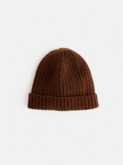 Alex Mill Cashmere Beanie In Chocolate