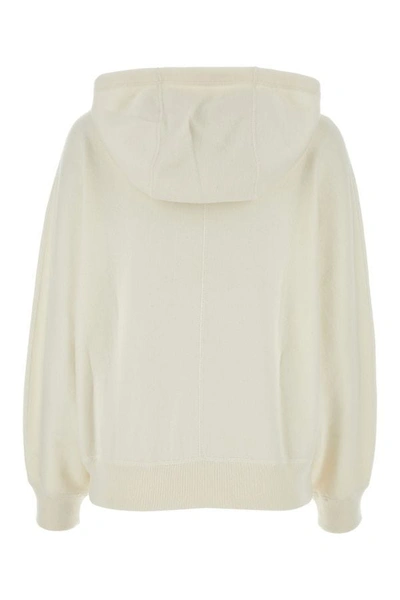 Shop Prada Woman White Stretch Cashmere Blend Sweatshirt