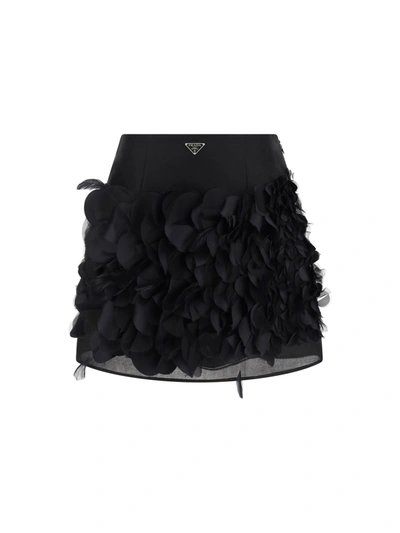 Shop Prada Women Mini Skirt In Black