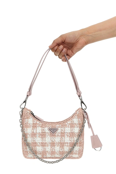 Shop Prada Women Re-edition Shoulder Bag In Pink