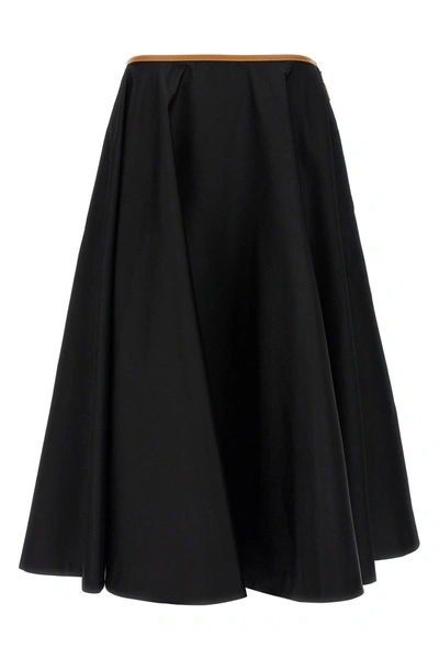 Shop Prada Women Re-nylon Logo Skirt In Black