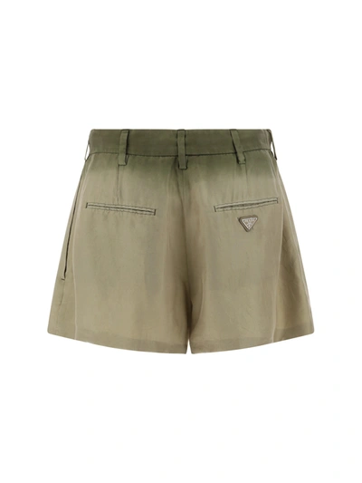 Shop Prada Women Shorts In Cream