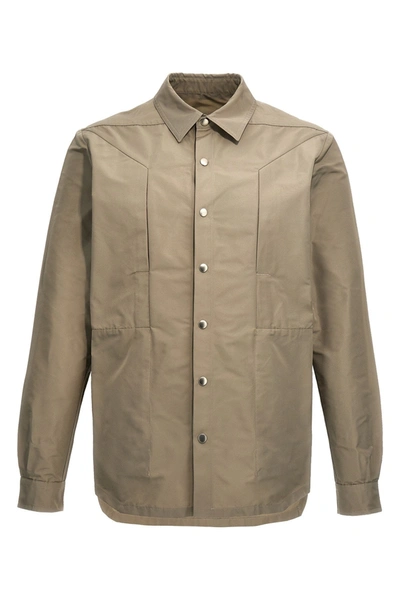 Shop Rick Owens Men 'fogpocket' Jacket In Gray
