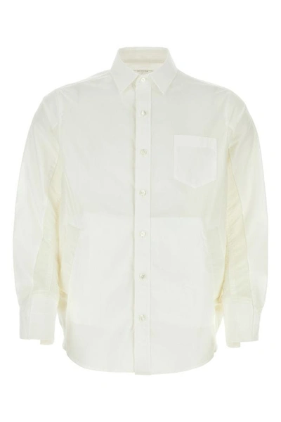 Shop Sacai Man White Poplin Shirt