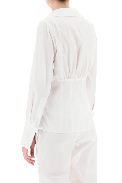 Shop Saks Potts 'clark' Poplin Shirt Women In White