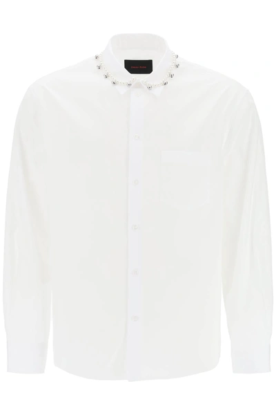 Shop Simone Rocha "shirt With Pearls And Bells Men In White
