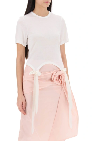 Shop Simone Rocha Easy T-shirt With Bow Tails Women In White