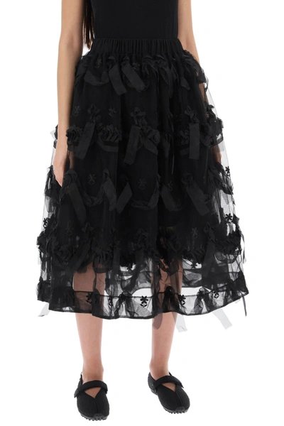Shop Simone Rocha Embroidered Tutu Skirt Women In Black