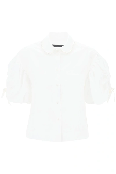 Shop Simone Rocha Puff Sleeve Boxy Shirt Women In White