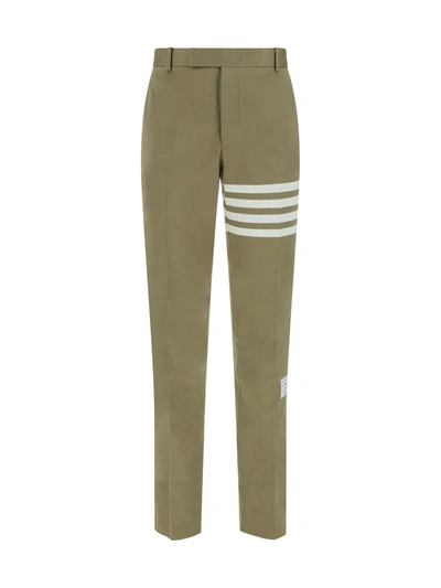 Shop Thom Browne Men Chino Trousers In Multicolor