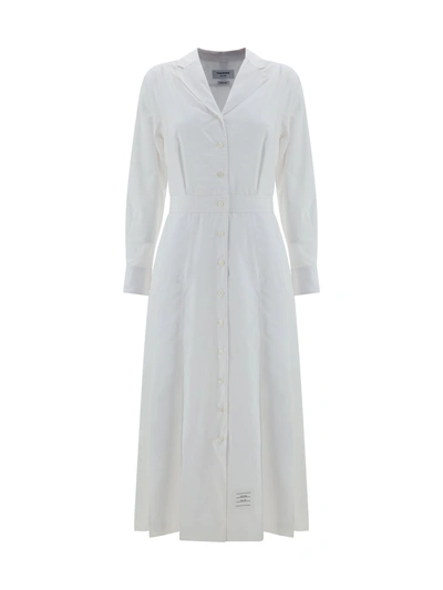 Shop Thom Browne Women Chemisier Dress In White