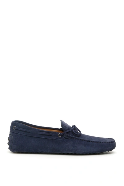 Shop Tod's Gommino Loafers With Laces Men In Blue