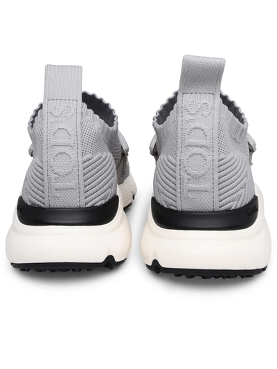 Shop Tod's Woman  Gray Fabric Sneakers