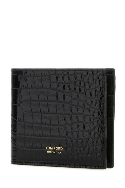 Shop Tom Ford Man Black Leather Wallet