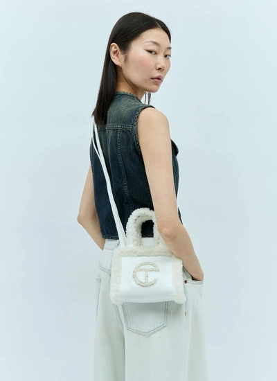 Shop Ugg X Telfar Women Small Crinkle Shoulder Bag In White