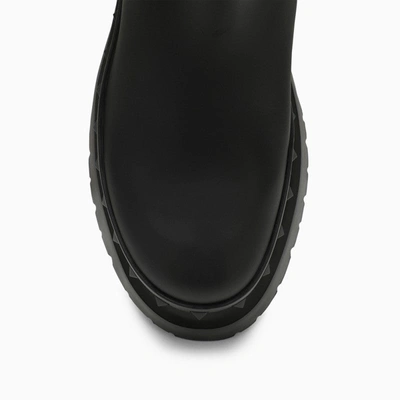 Shop Valentino Garavani Black Ankle Boot With Studs Men